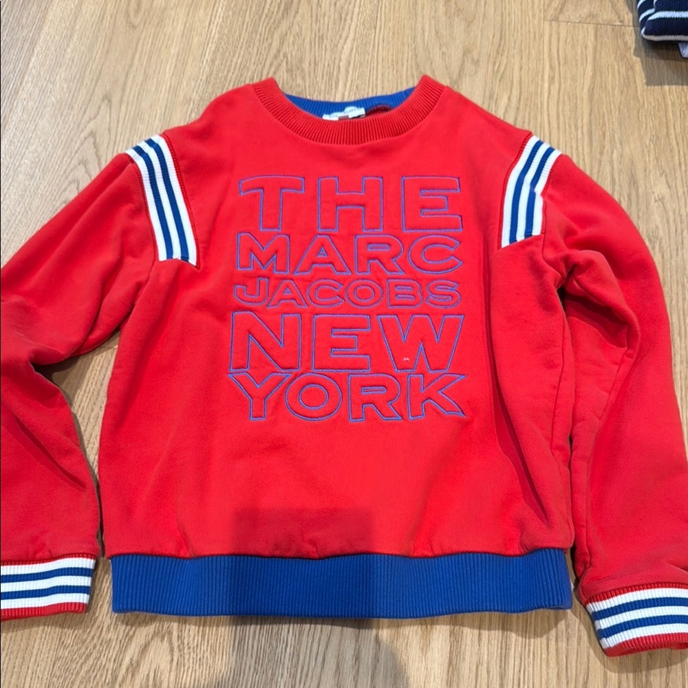 Red Marc Jacobs Sweatshirt with Blue Accents